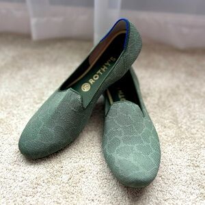 Authentic Rothy’s loafers - discontinued green giraffe pattern